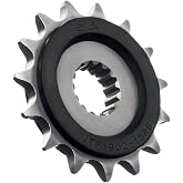JT Sprockets JTF1902.15RB 15 Tooth Rubber Cushioned Front Countershaft Sprocket, Single, black