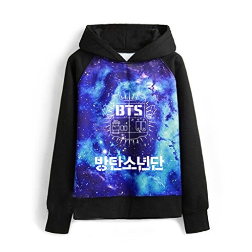 Fanstown Kpop Starry Sky Pullover Hoodie With Lomo Cards L