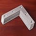 Alise L Flat Brackets,Corner Bracket Corner Brace Mending Plate Repair 80mm x 80mm Stainless Steel Flat Braces for Wood Tables, Chairs, Sofas, Beds, Cabinets, Doors and Windows,Brushed,Pack of 10
