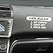 Ecosin Car Stickers Rules Decal Slammed Car Truck Vinyl Sticker JDM Racing Window Decal Funny (White 1)