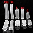 Generic 3 PCS Silicone Penile Sleeves, Protector Sleeve Replacement for Pennis Extender, Avoid Tissue Damage (XXL+XL+C), White
