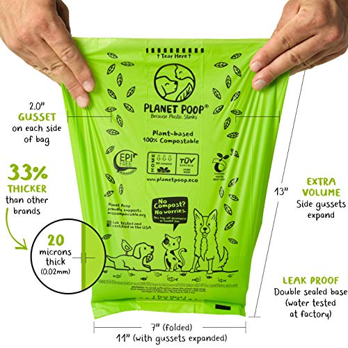 Biodegradable Poop Bags, Dog Waste Bags Compostable, Unscented