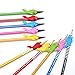 Pencil Grips for Kids,Firesara 10 Pcs Silicon Ergonomic Fish Style and Colored Pen Training Grip Holder and Aid for Children or Kindergarten or Toddler or Adults