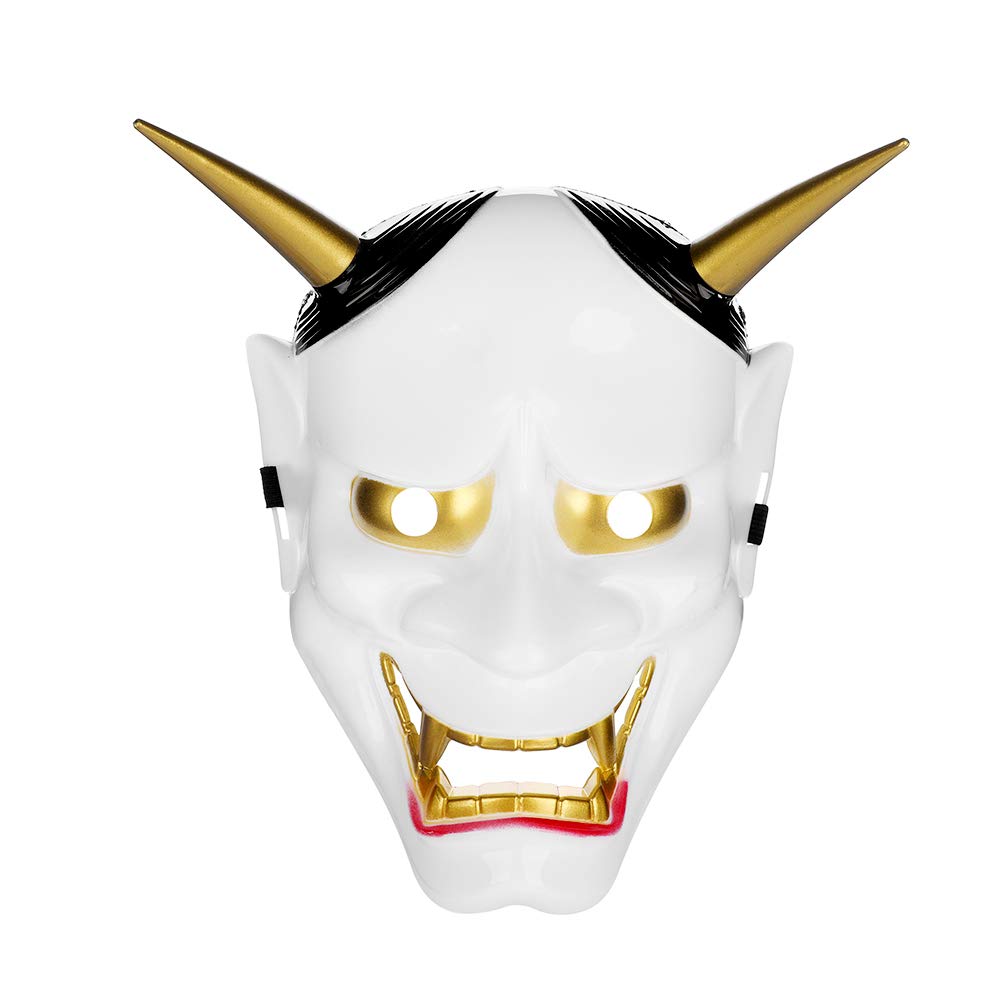 IBLUELOVER Prajna Mask Devil Smile Halloween Mask Airsoft Paintball Ghost Spoof Mask for Halloween Cosplay Costume Party and Movie Props