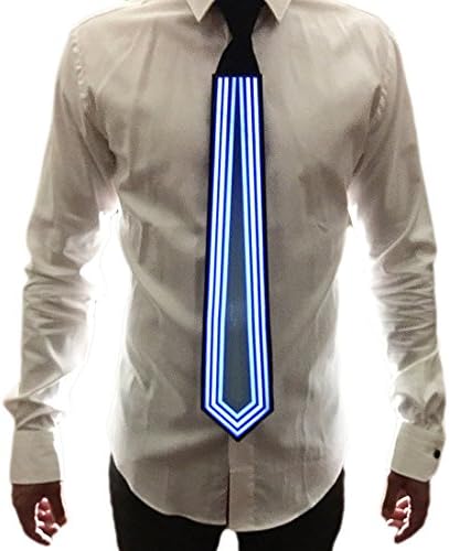 Light Up Tie for Men - Led Costume Sound Activated Glow Tie Novelty Neckties Party Favors Supplies for Birthday Halloween Christmas Festivals Rave