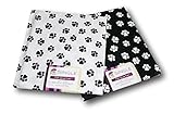 Creative Cuts Paw Prints Fat Quarters Bundle - Black and White Pattern Theme
