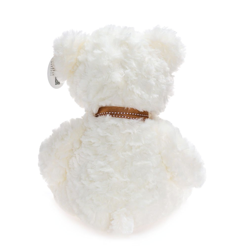 WILDREAM Stuffed Teddy Bear, Plush Teddy Bear, White, 11 Inches