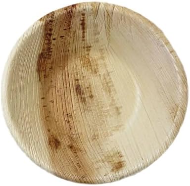 Bamblu 100 Count Home Compostable Designer Tableware, 5 inch Round Palm Leaf Bowl, LCB-05-CS