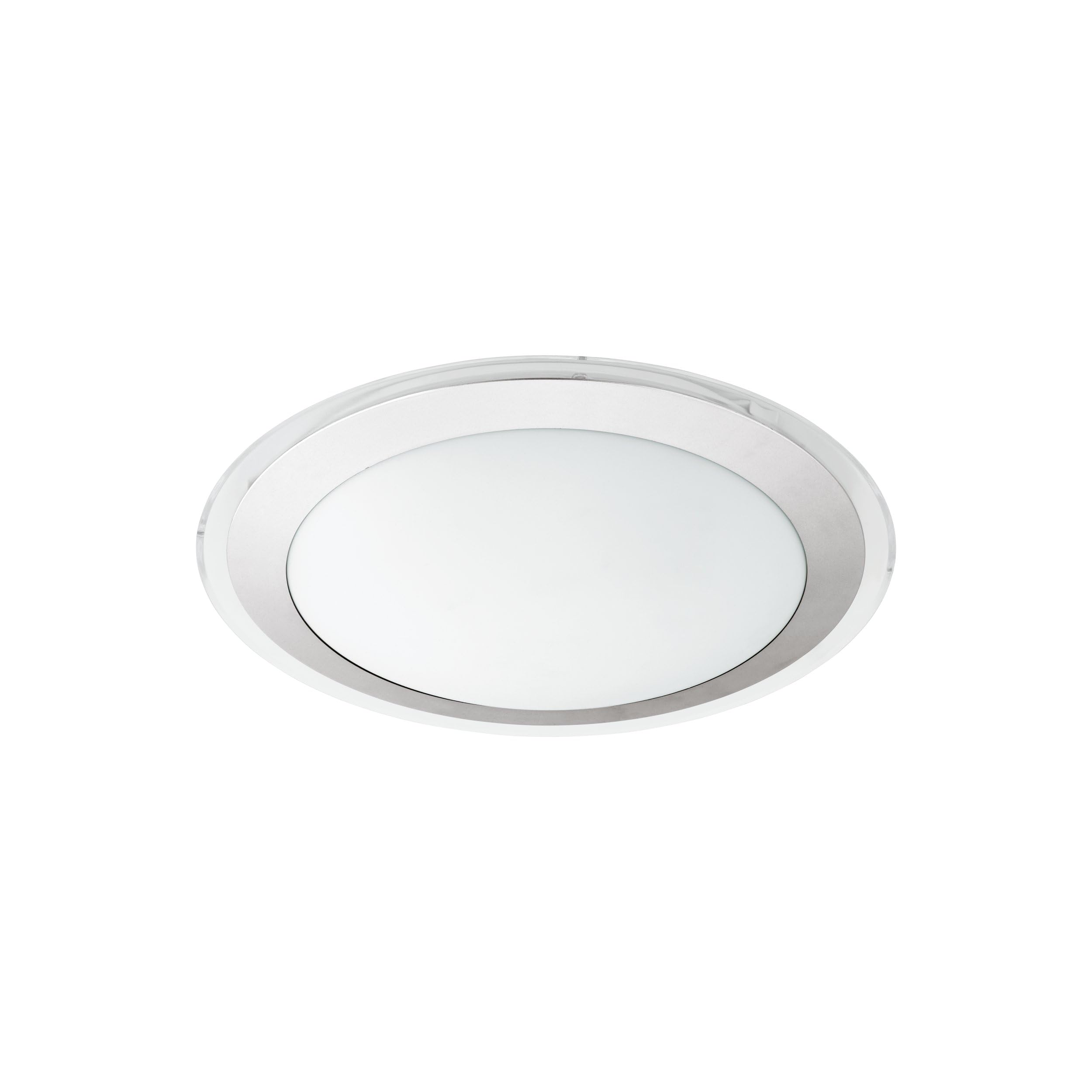 EGLO Competa 1 LED Ceiling Light 1-Bulb Material: Steel and Plastic, Colour: Silver, White, Diameter: 33.5 cm