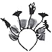 Lux Accessories Black Halloween Cutout Witch Bat Black Cat Costume Headband