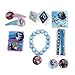 Frozen 2 Girls 7 Days of Fun Hair Accessory Set with 2 Snap Clips, 2 Plastic Rings, 2 Button Pins, 6 Terry Ponies, Bead Bracelet, Stick on Tattoo and 4 Hair Elastics