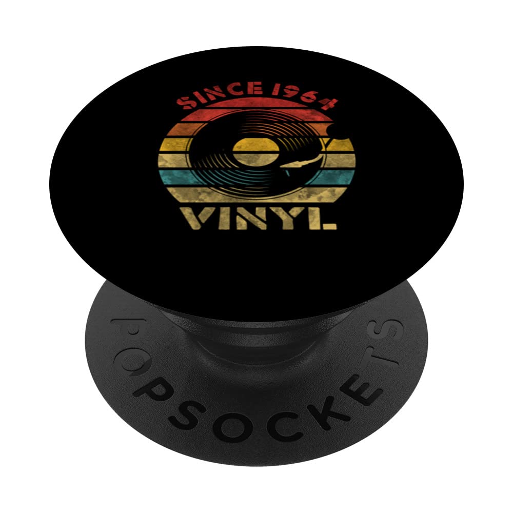 Since 1964 Vinyl Retro Record Vintage Music PopSockets Swappable PopGrip