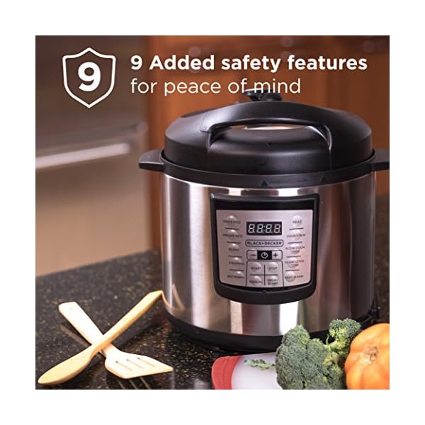 BLACK+DECKER 6 quart 11in1 Cooking Pot, Stainless Steel, Pressure Cooker, Slow Cooker, Multi