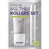 [SKIN&LAB] Anti-aging Rollers Duo Set, includes Bakuchiol Eye and Retinol Lifting Roller, Korean Vegan Skincare Gift Set, Gift for women, Valentine skincare gift set