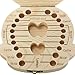 Wood Tooth Box Organizer Baby Children Save Milk Teeth Storage Box BOY