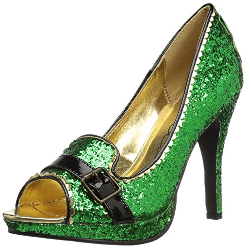 Patty Slide Pump, Green Glitter