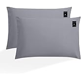Grounding Pillowcase 2 Pack, Earth Grounding Pillow Cases Queen Size with Silver Fiber Organic Cotton for Improved Sleep, Reduced Stress 20x30in