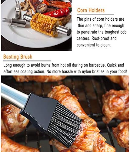 grilljoy 29PCS Barbecue Outils - Accessoires Barbecue résistants de d'acier Inoxydable avec Le Cas de Stockage - kit pour Barbecue de Voyage/Camping-Ustensile de Barbecue Parfait pour Hommes Femmes - Mes Grillades grilljoy 29PCS Barbecue Outils - Accessoires Barbecue résistants de d'acier Inoxydable avec Le Cas de Stockage - kit pour Barbecue de Voyage/Camping-Ustensile de Barbecue Parfait pour Hommes Femmes