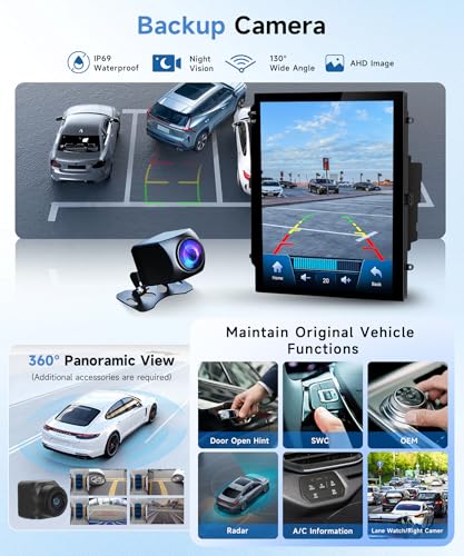 【8 Cœur 6+128G】 pour Opel Astra J/Buick Excelle 2009-2015 Autoradio avec CarPlay sans Fil Android Auto, Ecran Tactile IPS 9.7 Pouces avec FM/RDS, GPS, Bluetooth 5.0, Unterstützt 360° Panoramakameras