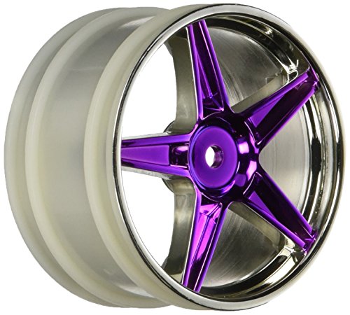 Redcat racing chrome rear 5 spoke purple anodized wheel…
