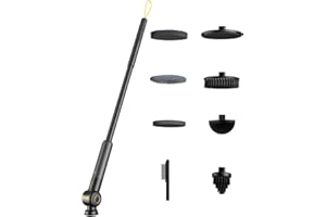 Fanttik Flip G9 Pro Electric Scrubber, VoltiPulse Motor, Dual-Speed Rotary Cleaner with 6 Brush Heads, Adjustable Angle & Extendable Handle, IPX7 Waterproof, Type-C Charging for Bathroom, Tile, Grout