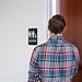 USA Made - Men's and Women's Restroom Signs ADA-Compliant Bathroom Door Signs for Offices, Businesses, and Restaurants, Black, Blue, Grey and Taupe/Tan Colors (Black Handi-Unisex)
