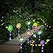 WOHOME Garden Solar Lights Outdoor,Solar Light LED Garden Decor Statues (Dandelion, Lily, Sunflower)-Multi-color Changing LED Solar Stake Lights for Garden,Patio,Backyard