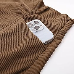 Belle Poque Women's Corduroy Skirt with Pocket Plus