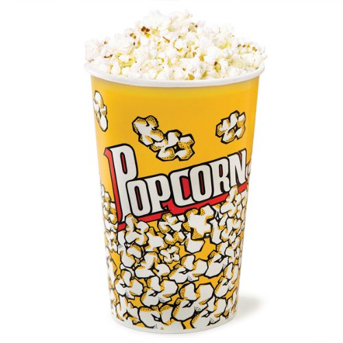 Popcorn Cups Medium 46oz Pack of 4 Popcorn Buckets, Popcorn Boxes