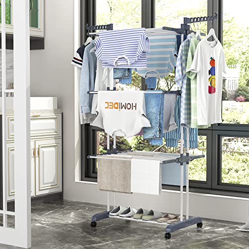 HOMIDEC Clothes Drying Rack, Oversized 4Tier(67.7" High) Foldable