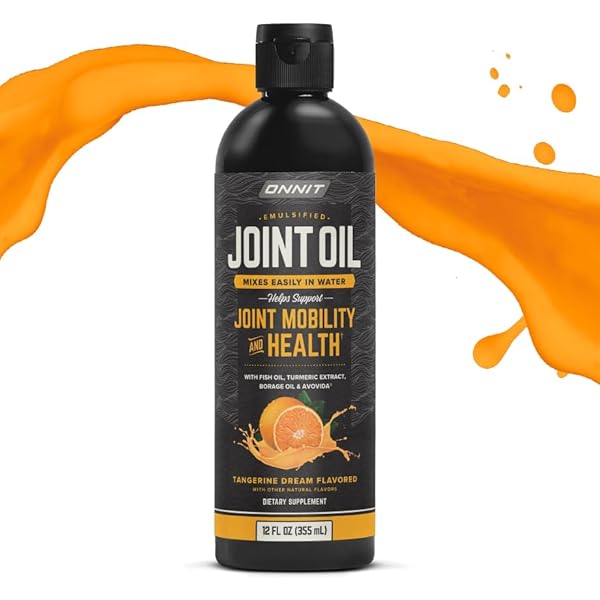 ONNIT JOINT OIL – EMULSIFIED LIQUID FISH OIL TO SUPPORT JOINT HEALTH AND MOBILITY – TANGERINE FLAVOR (12OZ)