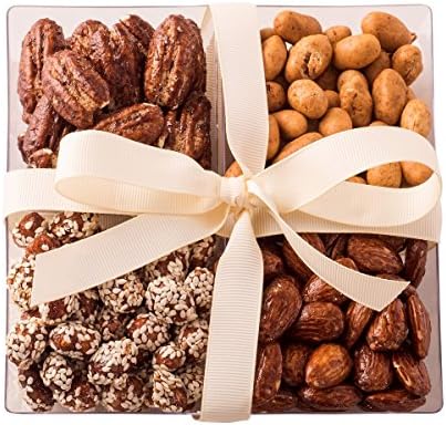 Freshly Roasted Gourmet Nut Assortment Gift Tray 4 Sectional By Chocolate Decor (Nuts)