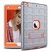 DONWELL Compatible for iPad 6 Case iPad 9.7 inch 2018/2017 Shockproof Defender Protective Cover with Kickstand Designed for iPad 5 5th 6th Generation Model A1823 A1822 A1893 (Type2- Grey/Orange)