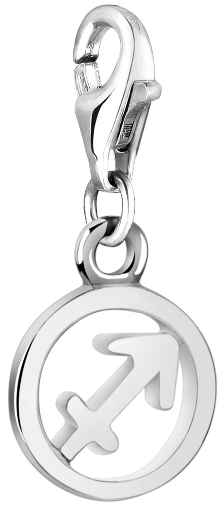 Nenalina Charm Sagittarius Zodiac Pendant, for All Brands of Charm Bracelets and Necklaces, Made of 925 Sterling Silver 713301-000