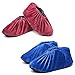 Shoe Covers Reusable and Washable,Safety Shop Non-Slip Boot Cover for Indoors, 2 Pairs(Wine Red&Blue)