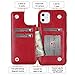 Arae Compatible for iPhone 11 Case with Card Holder - Wallet Case with PU Leather Card Pockets Back Flip Cover for iPhone 11 6.1 inch - Wine red