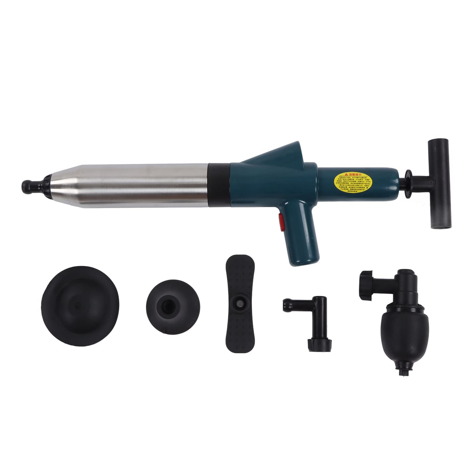 Toilet Plunger, Drain Unblocker Pneumatic Dredge Equipment High Pressure Air Drain Blaster Cleaner for Kitchen Bathroom Clogged Pipe