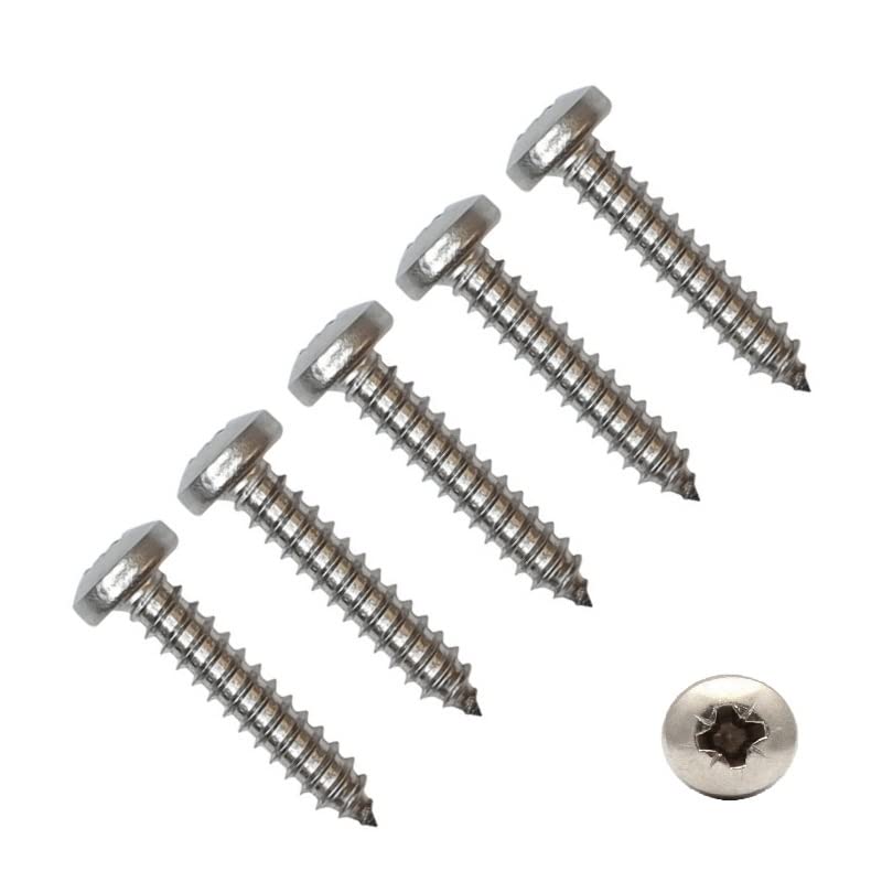 TERF® 3.5mm X 25mm (No.6 X 1) Pozi Pan Head Stainless Steel A2 (304) Screws For PVCu Wooden Timber Chipboard MDF and General Purpose use Screw Size 3.5 X 25mm - Pack of 50