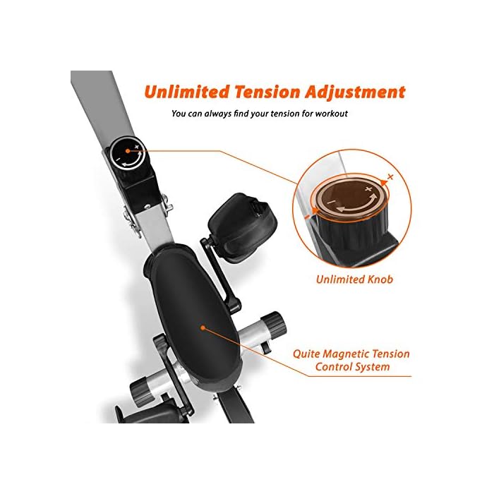 BCAN Folding Exercise Bike, Upright Bicycle with Heart Rate