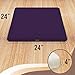 Zabuton Meditation Cushion - USA Buckwheat Hulls in 10 Color Organic Cotton; Square Yoga Pillow Case & Zipper Liner To Adjust Volume; Match Zafu or Crescent Set For Men & Women (Purple)