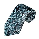 EAAB0135 Black Turquoise Patterned Microfiber Neck Ties Wedding Gift Neck Tie By Epoint