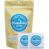 Handzies: Natural Soap and Water Hand Wipes, Individually Packaged, Free of Alcohol, Triclosan and Benzalkonium Chloride, Made with Pure Castile Soap and Essential Oils (24)