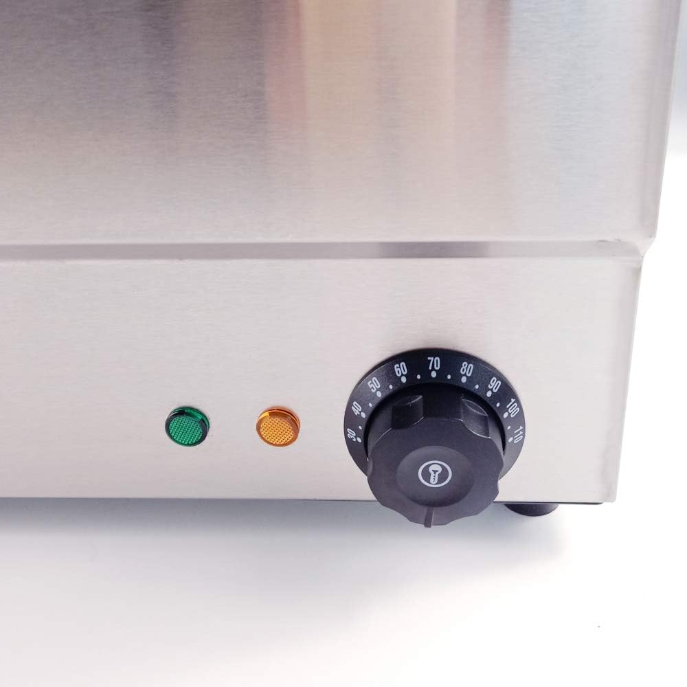 Commercial Bain Marie Food Warmer Stainless Steel Steam Table Temperature Control for Catering and Restaurant 1.5KW 1/3 GN 3 Pan - Image 4