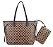 Womens Handbags All-over Printed Purses Satchel Shoulder Bag with Zipper Wallet