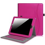Fintie iPad 2/3/4 Case [Corner Protection] - [Multi-Angle Viewing] Folio Stand Smart Cover with Pocket, Auto Sleep / Wake for Apple iPad 2, iPad 3 & iPad 4th Gen Retina Display, Magenta