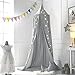 HEARTNICE Girls Bed Canopy Reading Nook Tent Dome Mosquito Net Hanging Decoration Indoor Game House for Baby Kids(Gery)