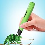 3D Pen,New 3D Printing Pen/3D Doodle Printers Set for for Drawing, Doodling, Painting and 3D Model Making Doodle Arts&Crafts Drawing with LCD Screen(Green) Gift 3 Pack PLA 3D Filament