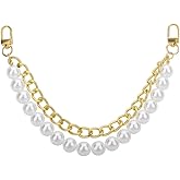 Pearl Purse Chain Charms for Handbags Bag Extender Chain Gold Bag Charm Chain for Women Girls Short Purse Strap Replacement for Handbag Bags Charms Pearl Accessories for Women Girls
