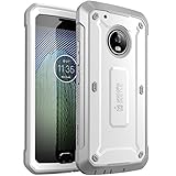 Moto G5 Plus Case, SUPCASE Full-Body Rugged Holster Case with Built-in Screen Protector for Motorola Moto G5 Plus 2017 Release, Unicorn Beetle PRO Series - Retail Package (White/Gray)