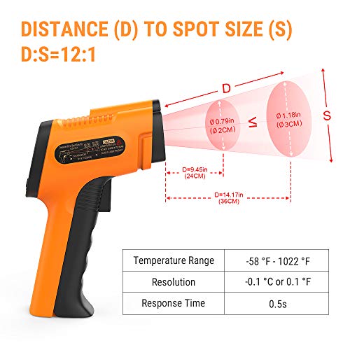 ThermoPro TP30 Digital Infrared Thermometer Gun Non Contact Laser